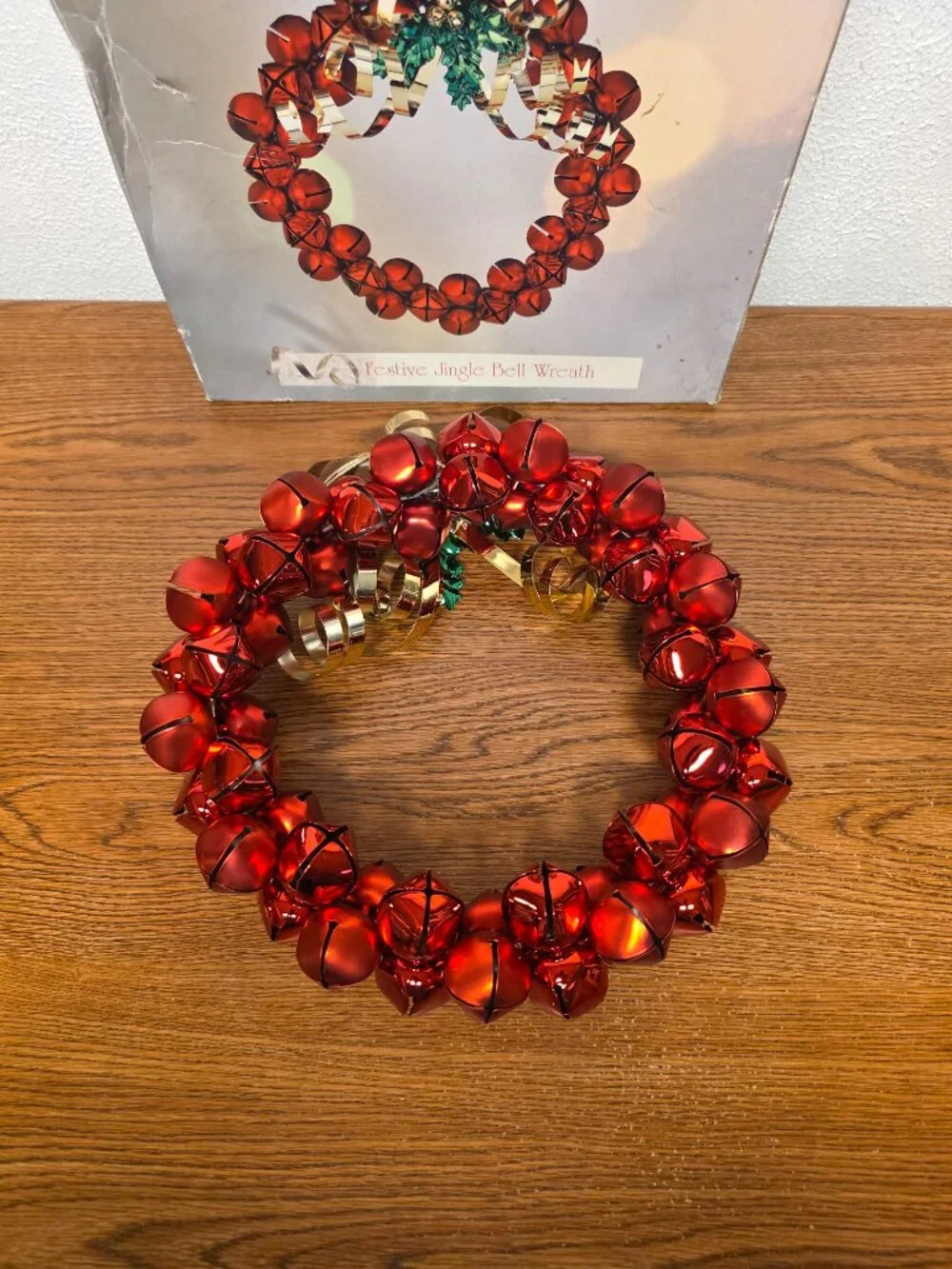 Seasonal Decor Christmas Festive Jingle Bell Wreath 12